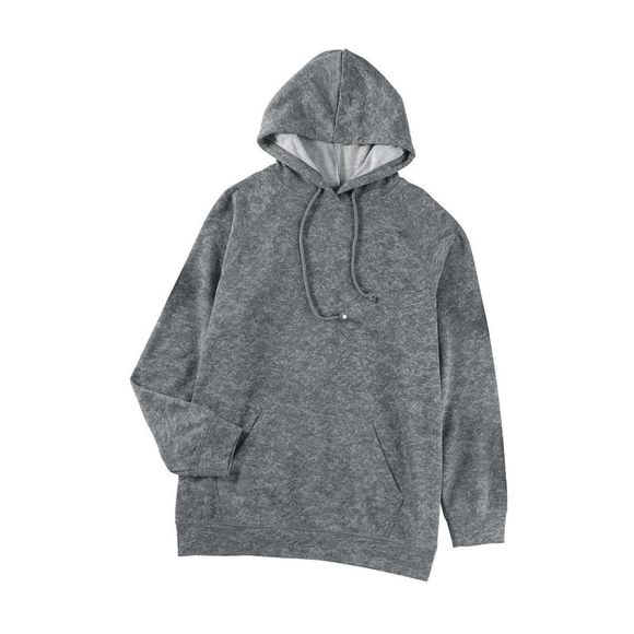 Azura Exchange  Gray Mineral Wash Kangaroo Pocket Drawstring Pullover Hoodie - Picture 12 of 15